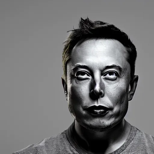 Image similar to elon musk face opens like westworld robot inside, canon eos photograph, 5 0 mm lens