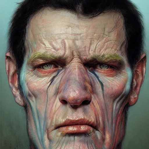 Prompt: portrait of jackson hinkle, horror, by donato giancola and greg rutkowski and wayne barlow and zdzisław beksinski, realistic face, visible face, digital art
