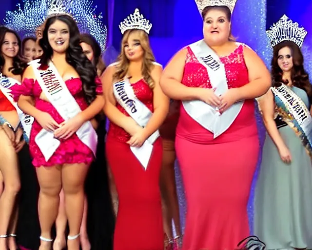 Image similar to gorgeous fat woman wins beauty pageance