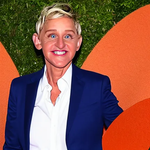 Image similar to ellen degeneres in clown makeup