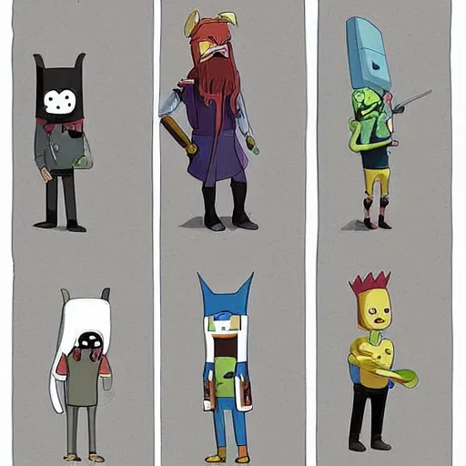 Prompt: “adventure time character design by esad ribic”