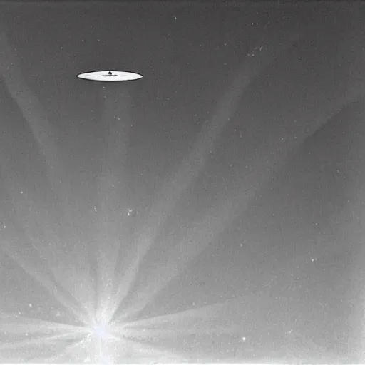 Image similar to black and white photo of a UFO sighting