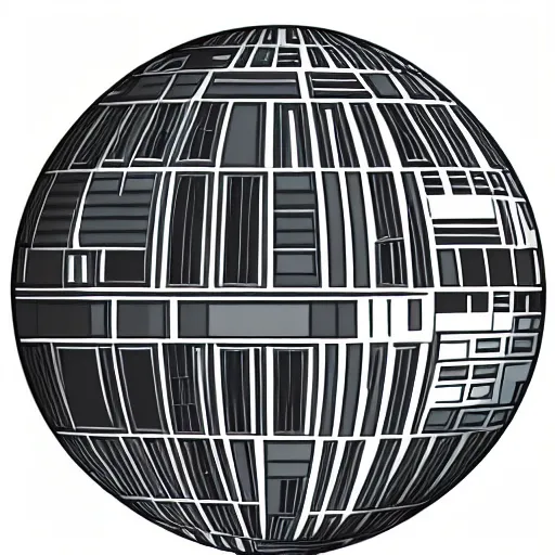 Image similar to vector image of the death star