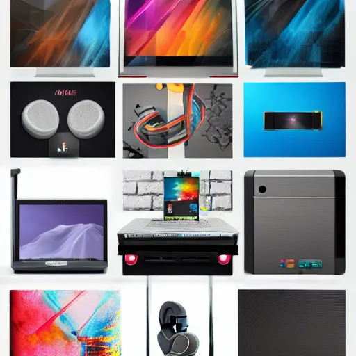 Image similar to 3 0 best back - to - school deals on laptops, headphones, and more, cover art for wired magazine, octane render, minimalist 3 d art, colorful