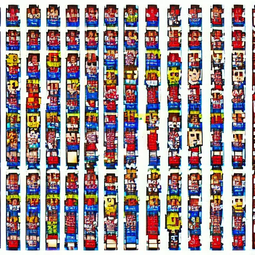 Prompt: where's waldo spritesheet 8 bit nes