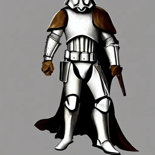 Prompt: medieval stormtrooper, concept art