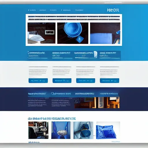 Image similar to a website template, blue theme