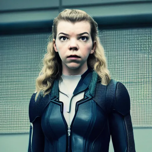 Image similar to Cyborg Anya Taylor Joy