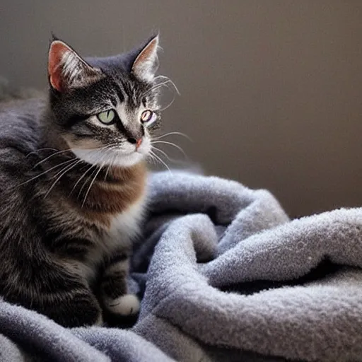 Prompt: cute cat in a duffle coat