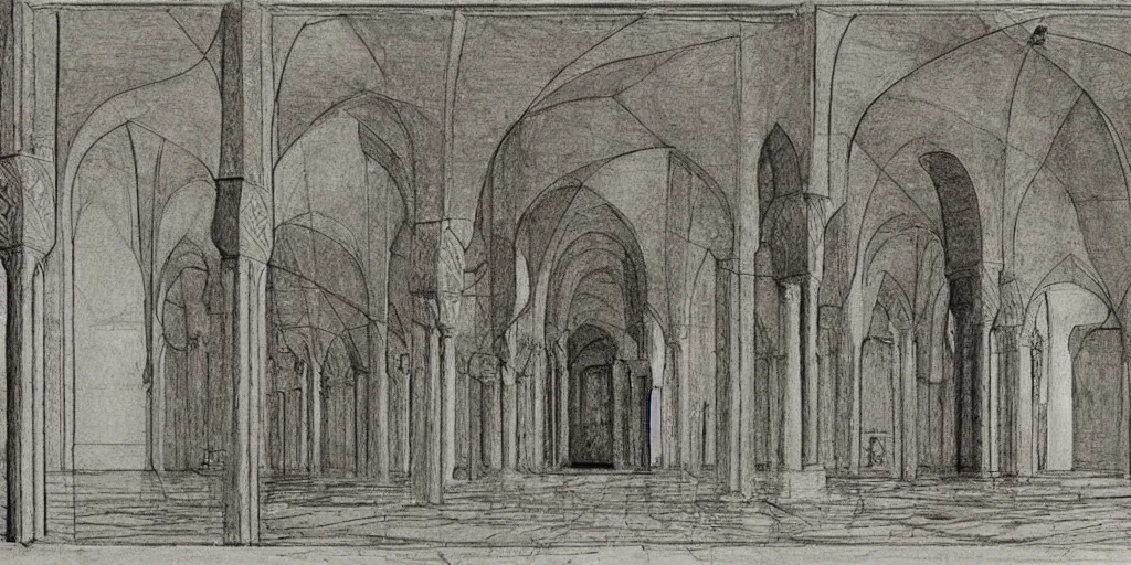 Image similar to : mosque sketch by Leonardo di ser Piero da Vinci