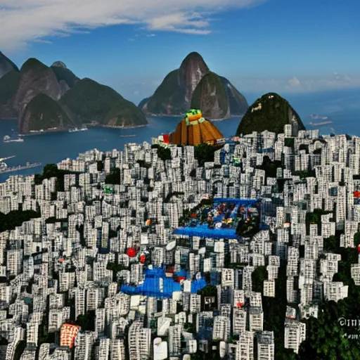 Image similar to rio de janeiro made of lego