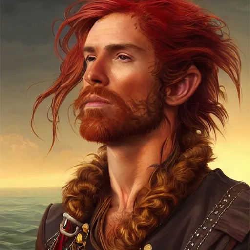 portrait of a young rugged steampunk pirate, male, | Stable Diffusion |  OpenArt