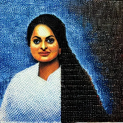 Prompt: “chef maneet chauhan, pointillism”