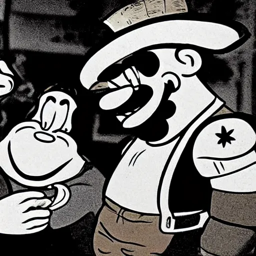 Prompt: Popeye vs Bluto