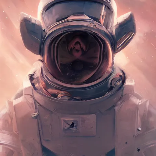 Image similar to dead astronaut falling through the clouds in jupiter, by cedric peyravernay, highly detailed, excellent composition, cinematic concept art, dramatic lighting, trending on artstation