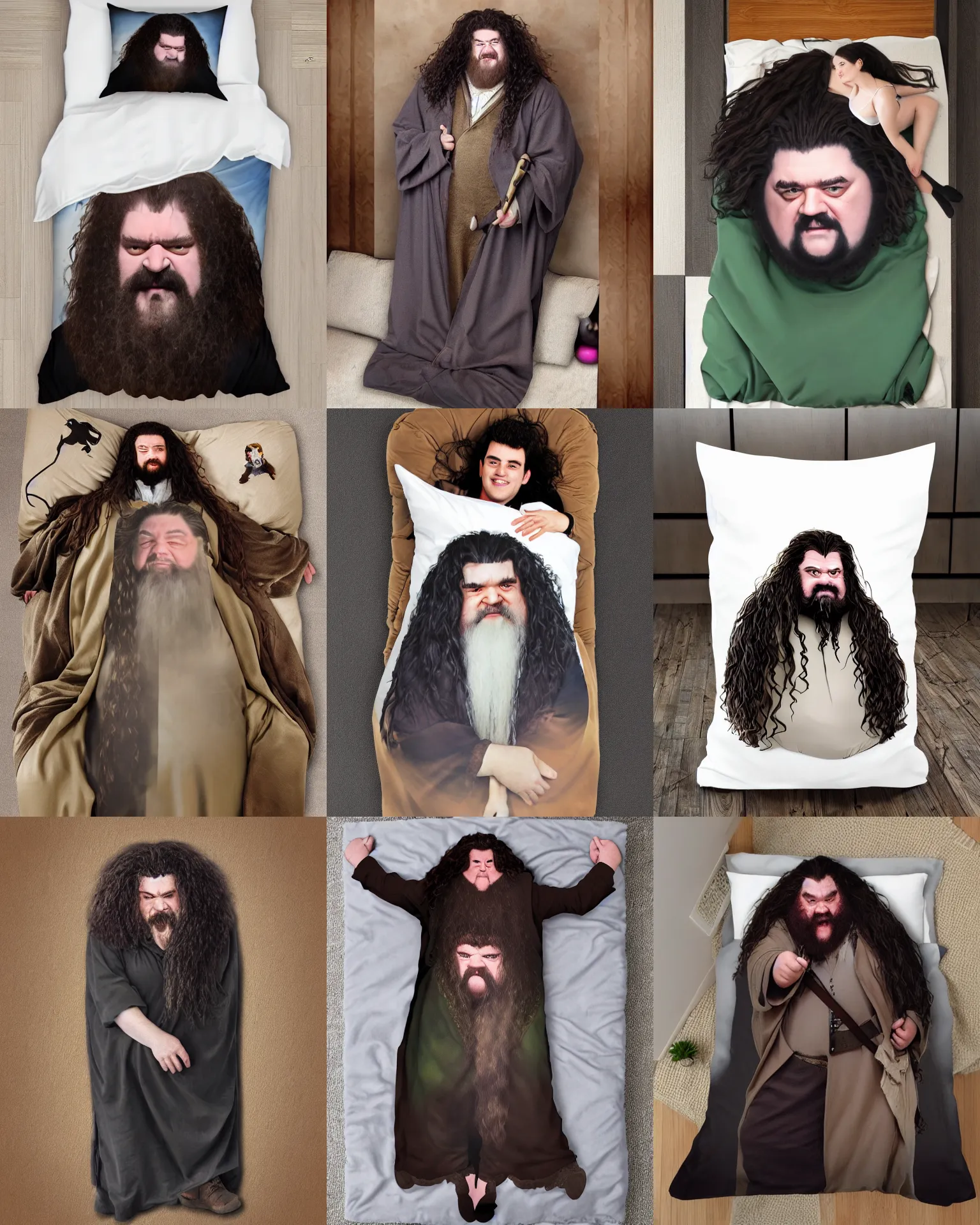 Prompt: hagrid dakimakura, ebay listing, product picture, thumbnail