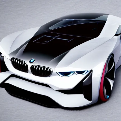 Prompt: BMW concept car, futuristic, digital art, trending on artstation