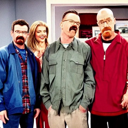 Prompt: walter white in a 9 0 s sitcom