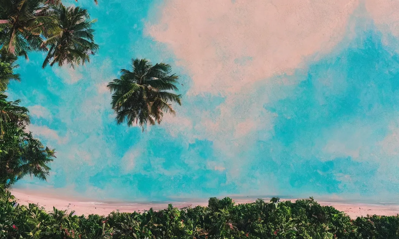 Image similar to fantasy paradise beach coast by alena aenami artworks in 4 k