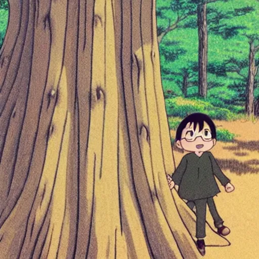 Prompt: A tree that is made of human fingers, illustrated by Hayao Miyazaki