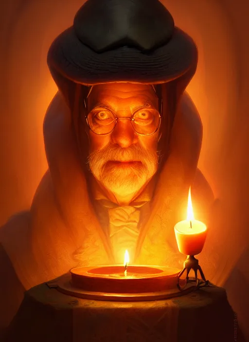 Image similar to portrait of carrot ironfoundersson, discworld, intricate, elegant, candle light, highly detailed, digital painting, artstation, concept art, smooth, sharp focus, illustration, art by wlop, mars ravelo and greg rutkowski