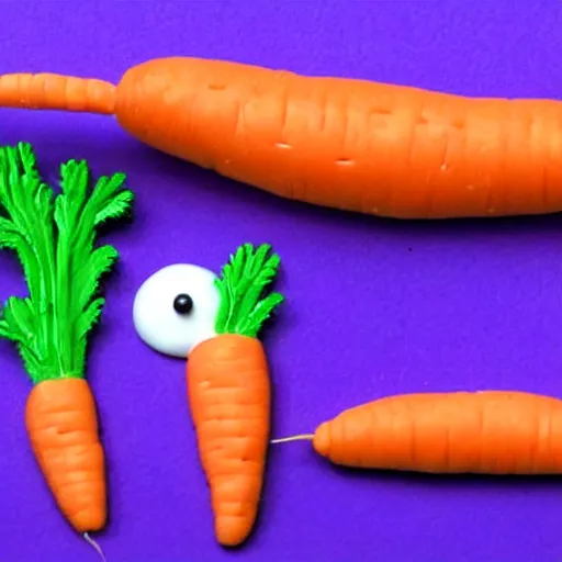 Prompt: a carrot getting eaten, stop motion sheet, animation,