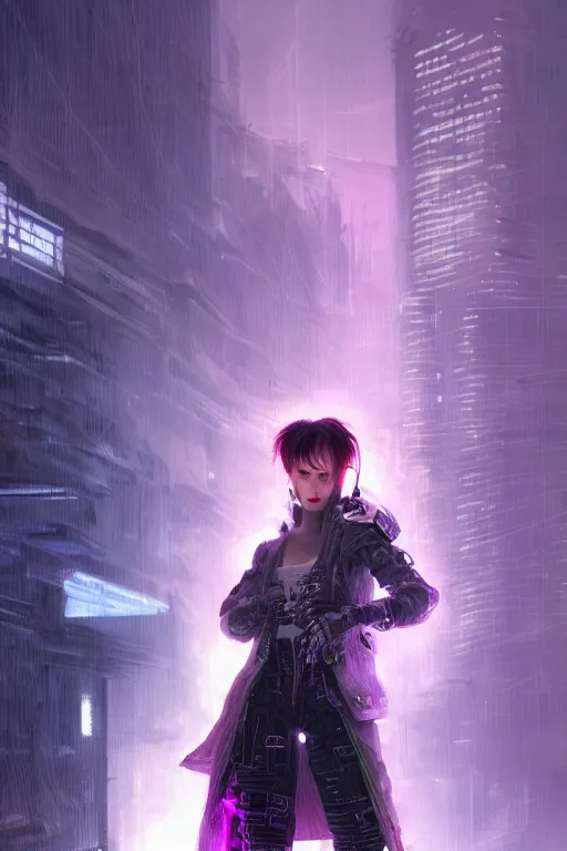 Image similar to portrait futuristic confidence cyberpunk young female Musketeer, in futuristic stormy heavy snowy tokyo rooftop cyberpunk night, ssci-fi, fantasy, intricate, very very beautiful, elegant, neon light, highly detailed, digital painting, concept art, human anatomy, soft light, hdri, smooth, sharp focus, illustration, art by tian zi and craig mullins and WLOP and alphonse mucha