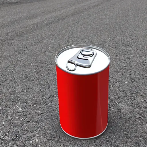 Prompt: a can of beans on the highway, realistic, hyper realism, 4k,
