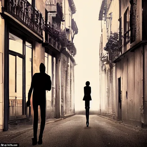 Image similar to he watched the sides of the streets as she said her thank you, illustrative concept