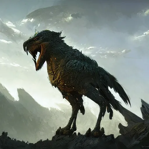 Image similar to giant griffin, epic fantasy style art by Craig Mullins, fantasy epic digital art, epic fantasy card game art by Greg Rutkowski