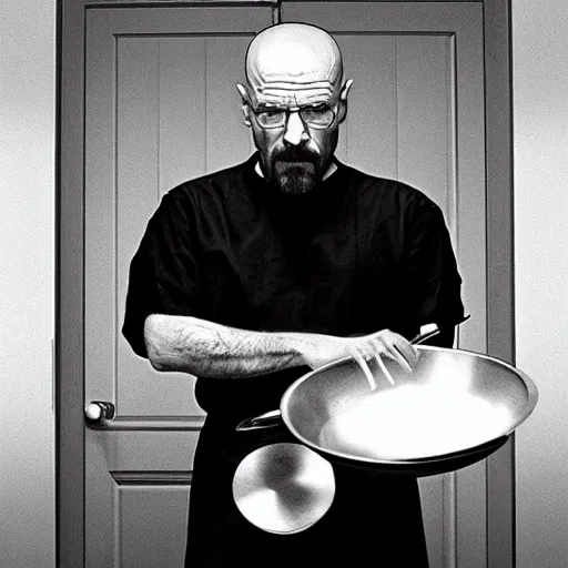 Prompt: walter white cooking