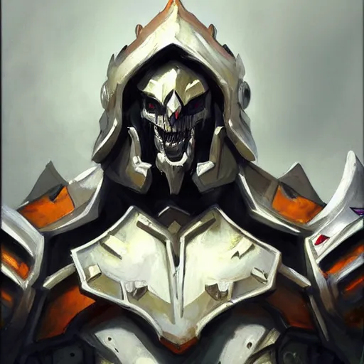 Image similar to greg manchess portrait painting of armored ainz ooal gown aka momon as overwatch character, medium shot, asymmetrical, profile picture, organic painting, sunny day, matte painting, bold shapes, hard edges, street art, trending on artstation, by huang guangjian and gil elvgren and sachin teng