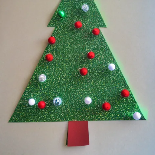 Image similar to christmas tree. paperboard style art