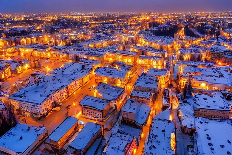 Image similar to a iphone 6 photo of typical russian city yard at evening,