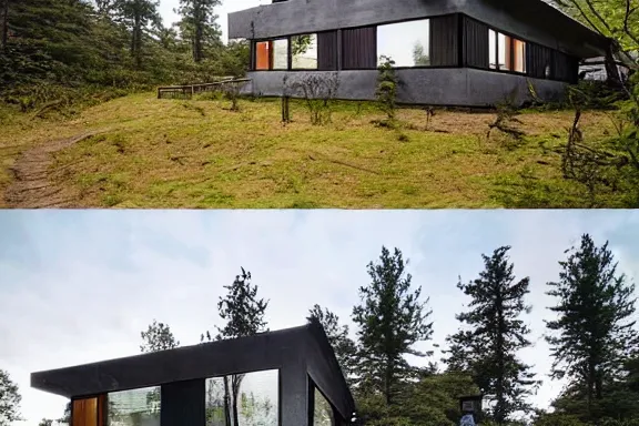 Image similar to an entire house in the forest