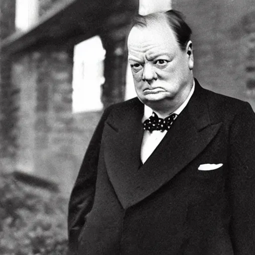 Image similar to winston Churchill as a fortnite character
