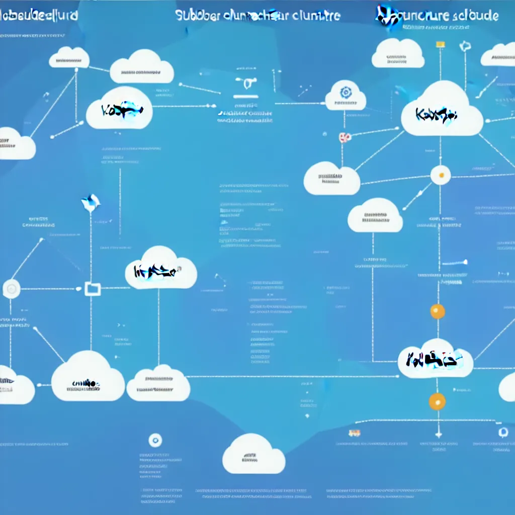 Image similar to Kubernetes cluster deployed to a secure public cloud service, presented at keynote by CEO, trending on Artstation, by Visual Capitalist