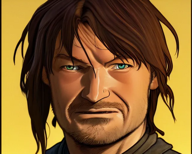 Prompt: portrait of boromir in lord of the rings, natural lighting, path traced, highly detailed, high quality, cartoon, digital painting, by don bluth and ross tran and studio ghibli and alphonse mucha