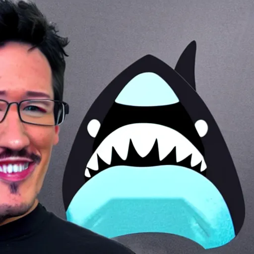 Image similar to markiplier as a shark