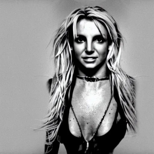 Image similar to britney spears by h. r. giger sharp focus. high contrast