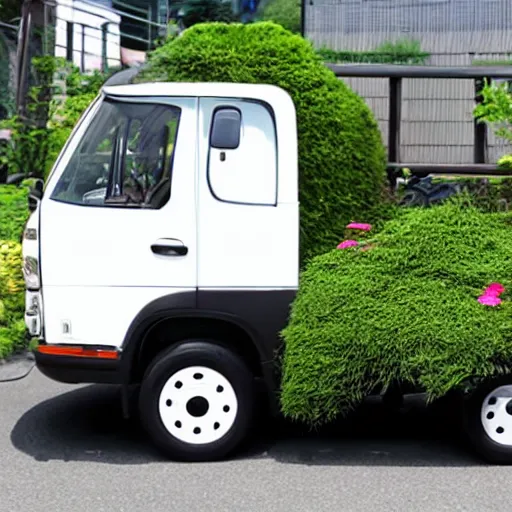 Prompt: Japan’s Kei-tora ‘Mini Truck’ Gardening Contest