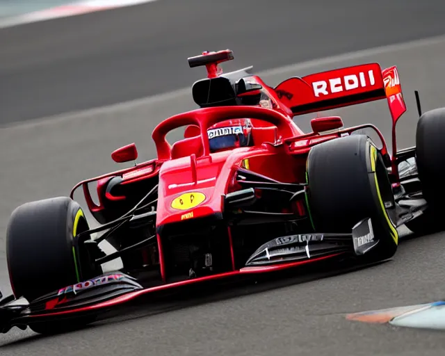 Prompt: live action photo of the 2 0 2 2 f 1 scuderia ferrari, 8 k, sports photography