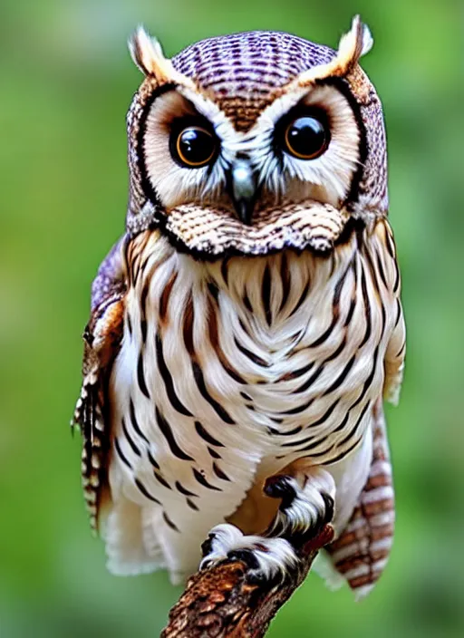 Image similar to bee - owl hybrid