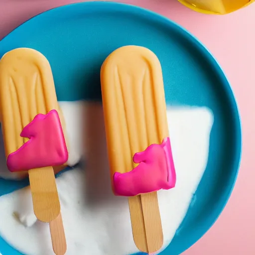 Prompt: ice cream popsicle in the shape of bullwinkle