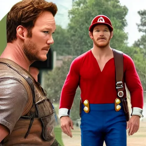 Image similar to Chris Pratt as Mario