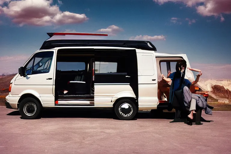 Image similar to futuristic concept volkswagen van mercedes sprinter, ektachrome photograph, volumetric lighting, f 8 aperture, cinematic eastman 5 3 8 4 film