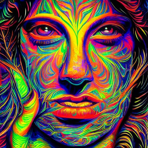 Image similar to Alex-Grey painting, psychedelic-art