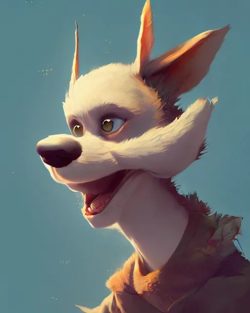 Image similar to a beautiful portrait of an anthropomorphic fursona furry disney character by cory loftis, fenghua zhong, ryohei hase, ismail inceoglu and ruan jia. volumetric light, artstation