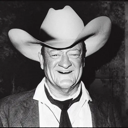 Image similar to “ john wayne in drag ”