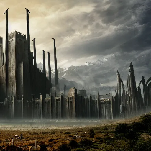 Prompt: matte painting of Isengard 4K detailed, artstation